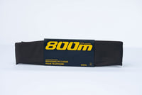 Front of 800m THIGHBAND running phone holder packaging.